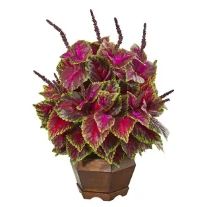 23" Coleus Artificial Plant in Decorative Planter