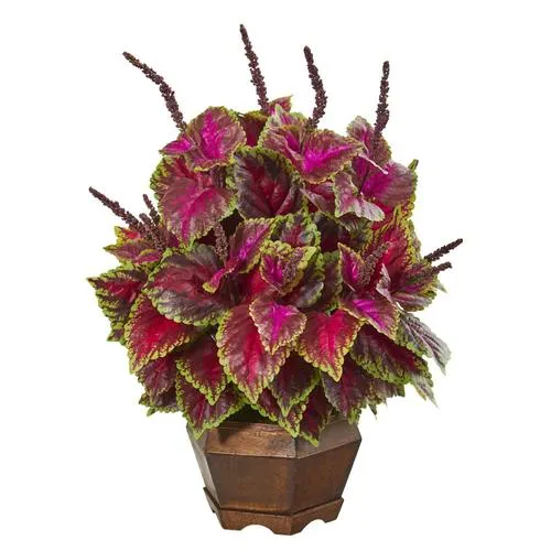 23" Coleus Artificial Plant in Decorative Planter