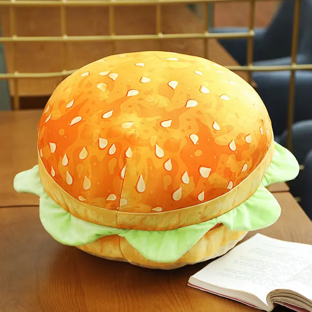 2in1 Comfy Hamburger Pillow Seat Cushion