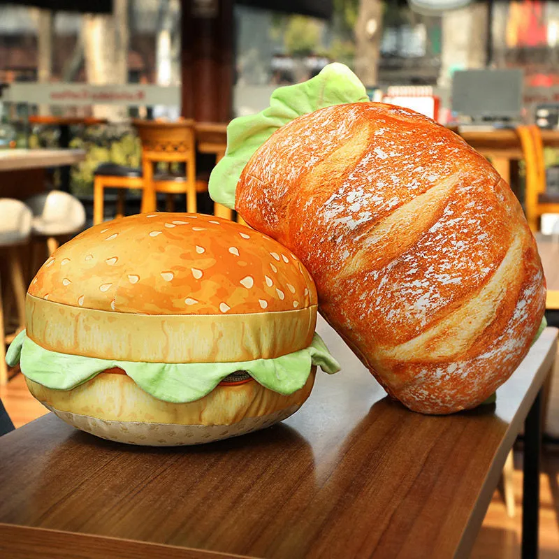 2in1 Comfy Hamburger Pillow Seat Cushion