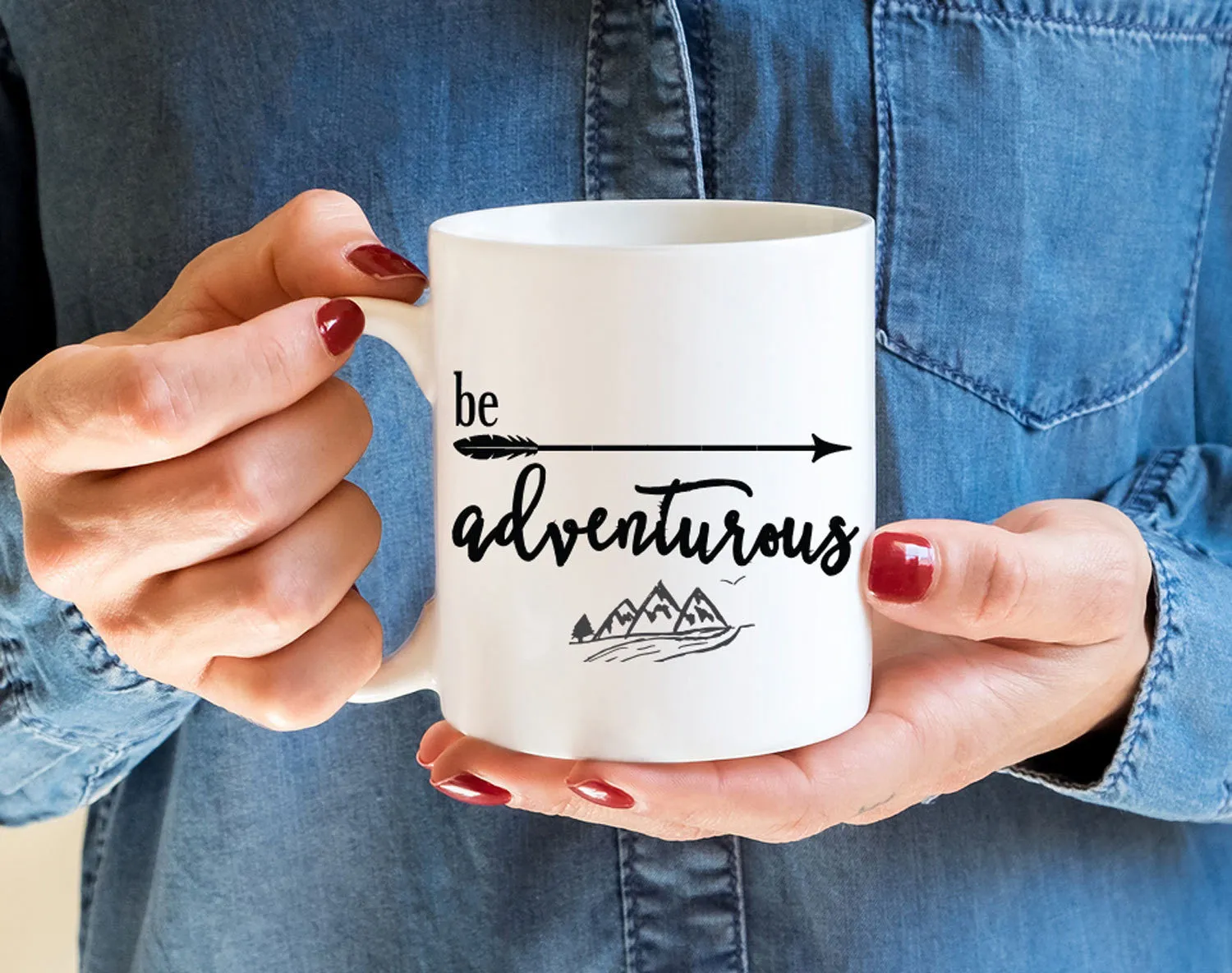 Adventure Mug, Be Adventurous, Happy Camper, Travel Coffee Mug, Gift For Travel Lover, Camping Mug, Inspirational Mug, Outdoor Mug, Unique