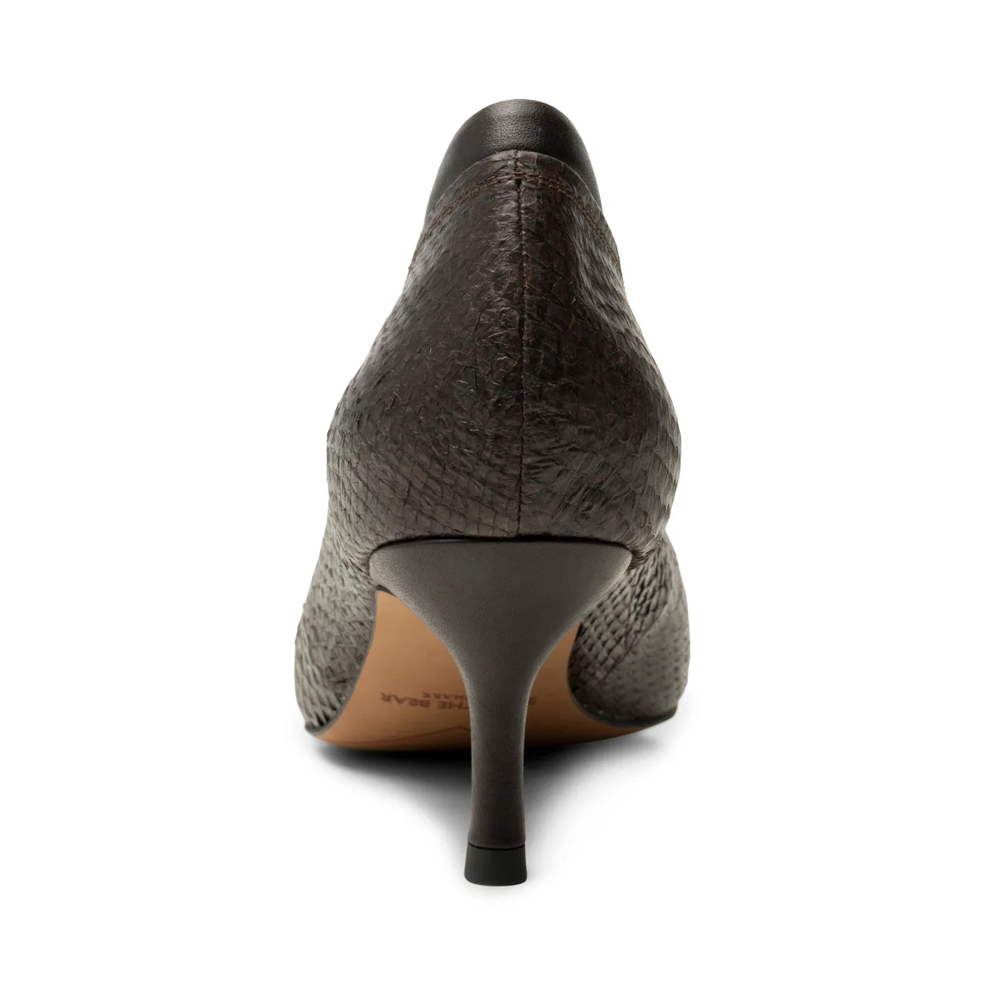 Amia pump fishleather - DARK BROWN