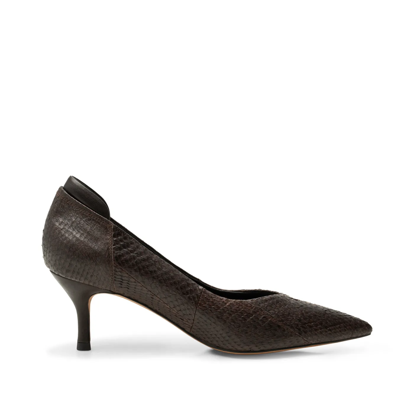 Amia pump fishleather - DARK BROWN