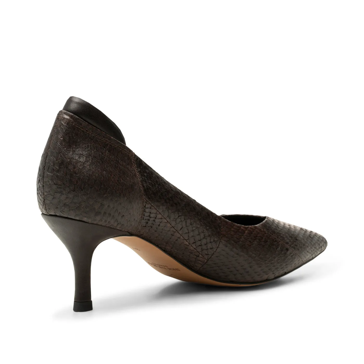 Amia pump fishleather - DARK BROWN