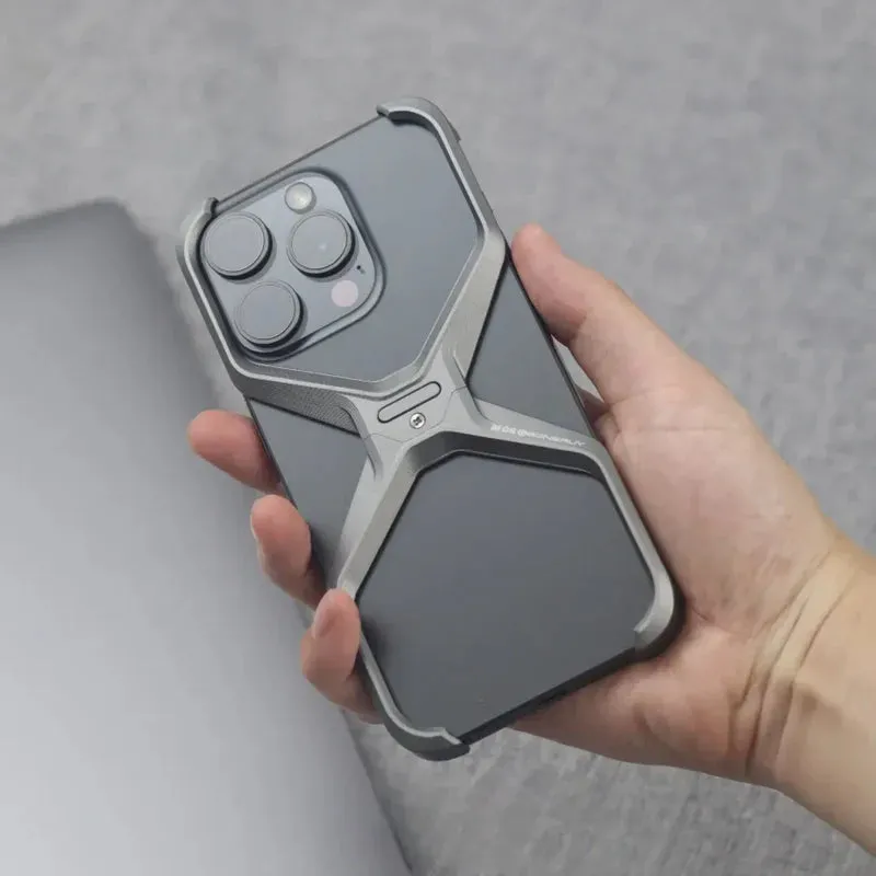 Armor Style Detachable Metal Alloy Hollow Case