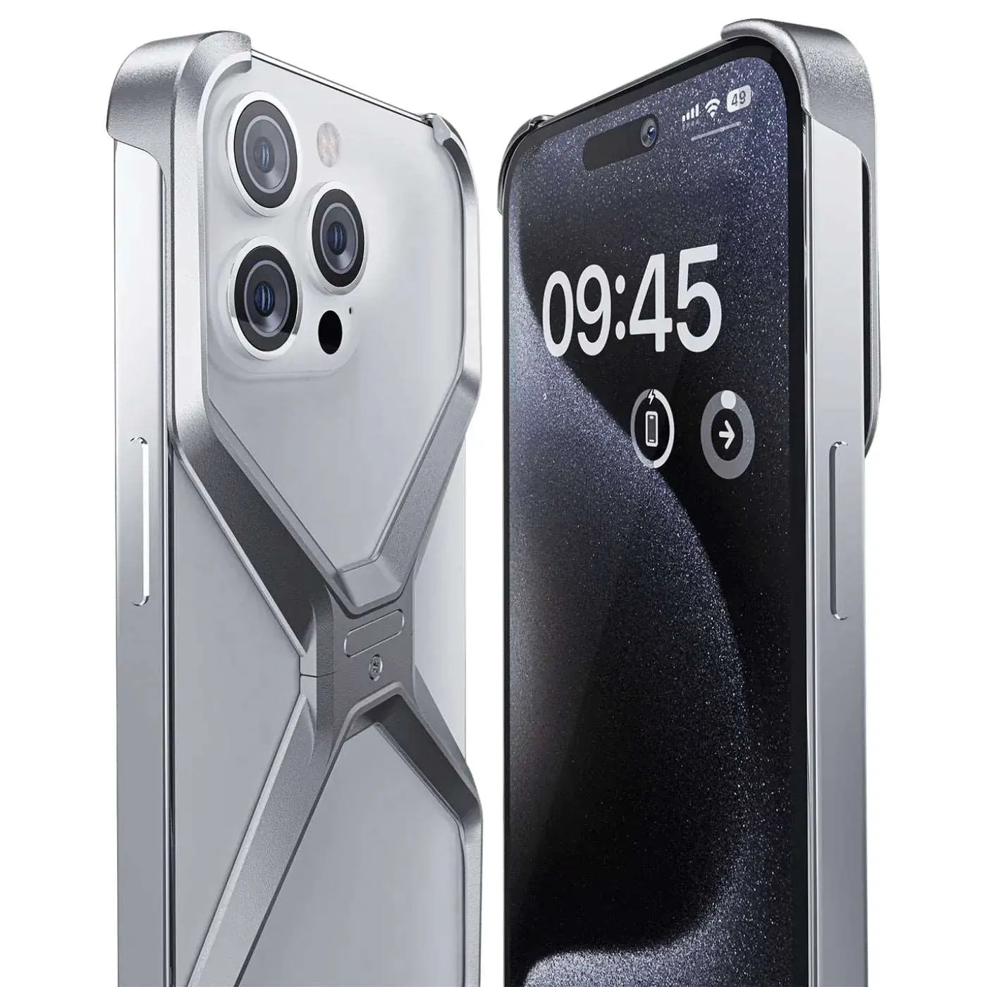 Armor Style Detachable Metal Alloy Hollow Case
