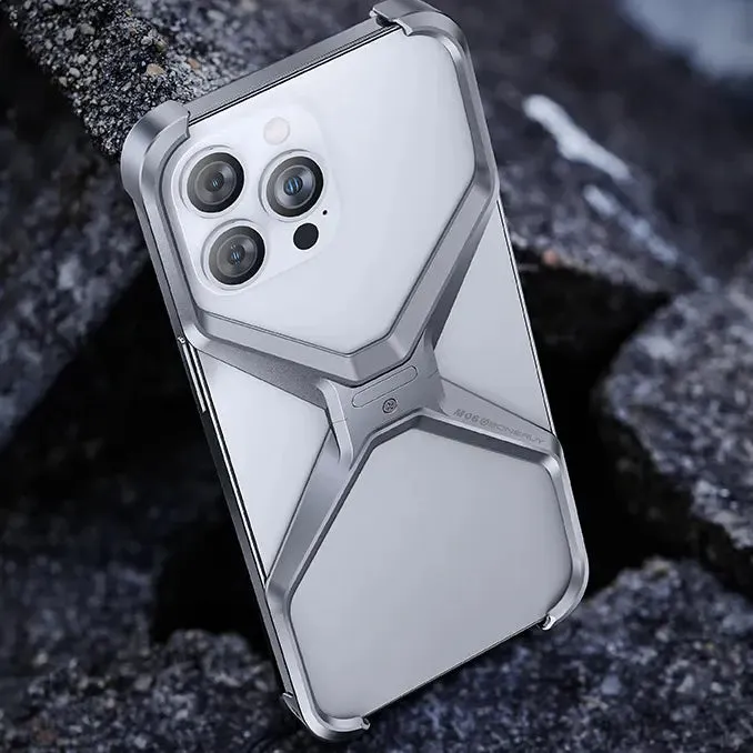 Armor Style Detachable Metal Alloy Hollow Case