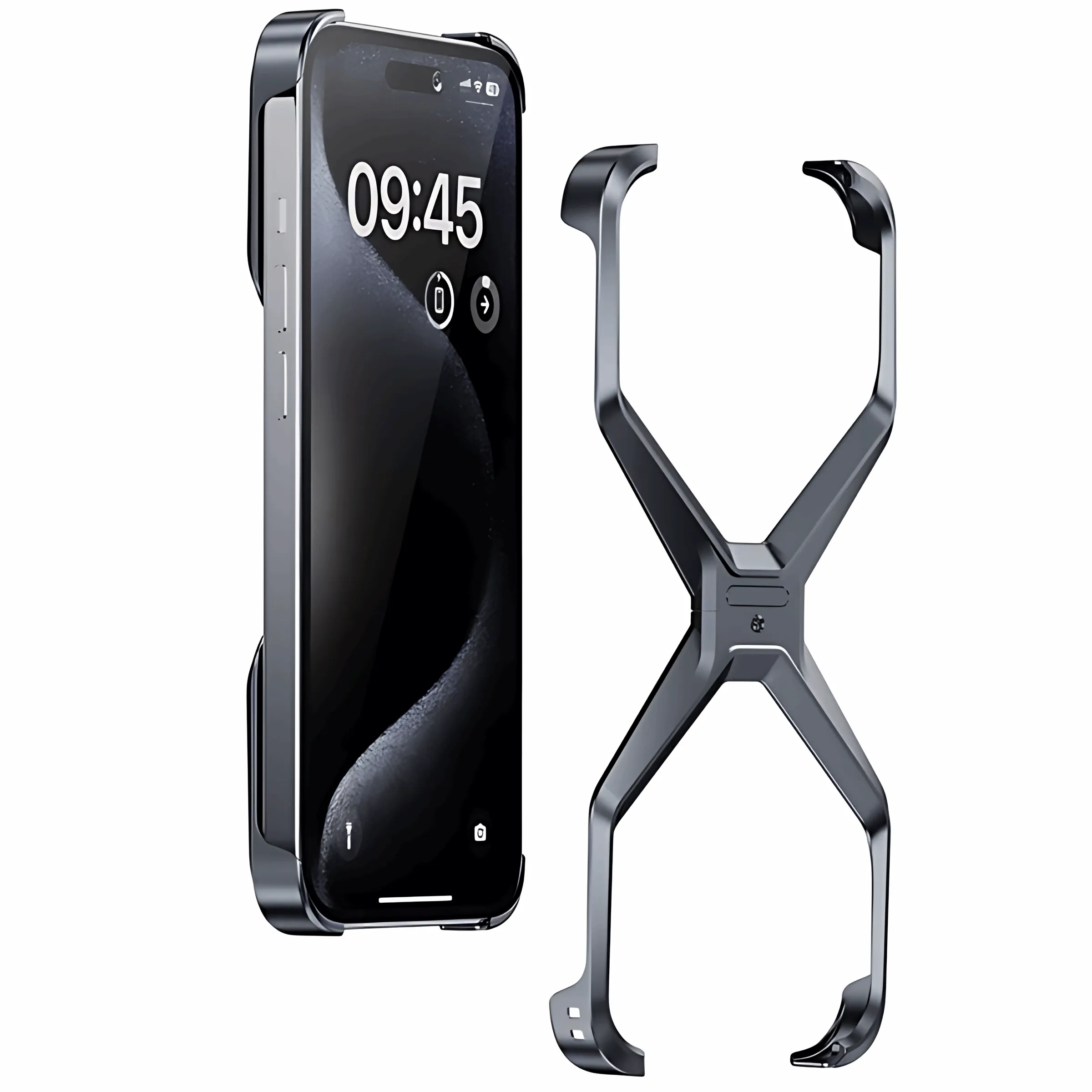 Armor Style Detachable Metal Alloy Hollow Case