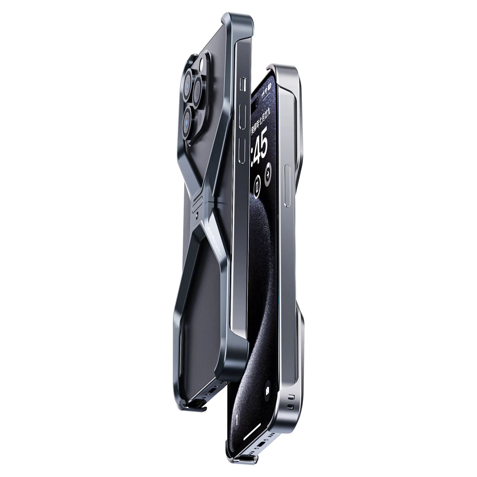 Armor Style Detachable Metal Alloy Hollow Case