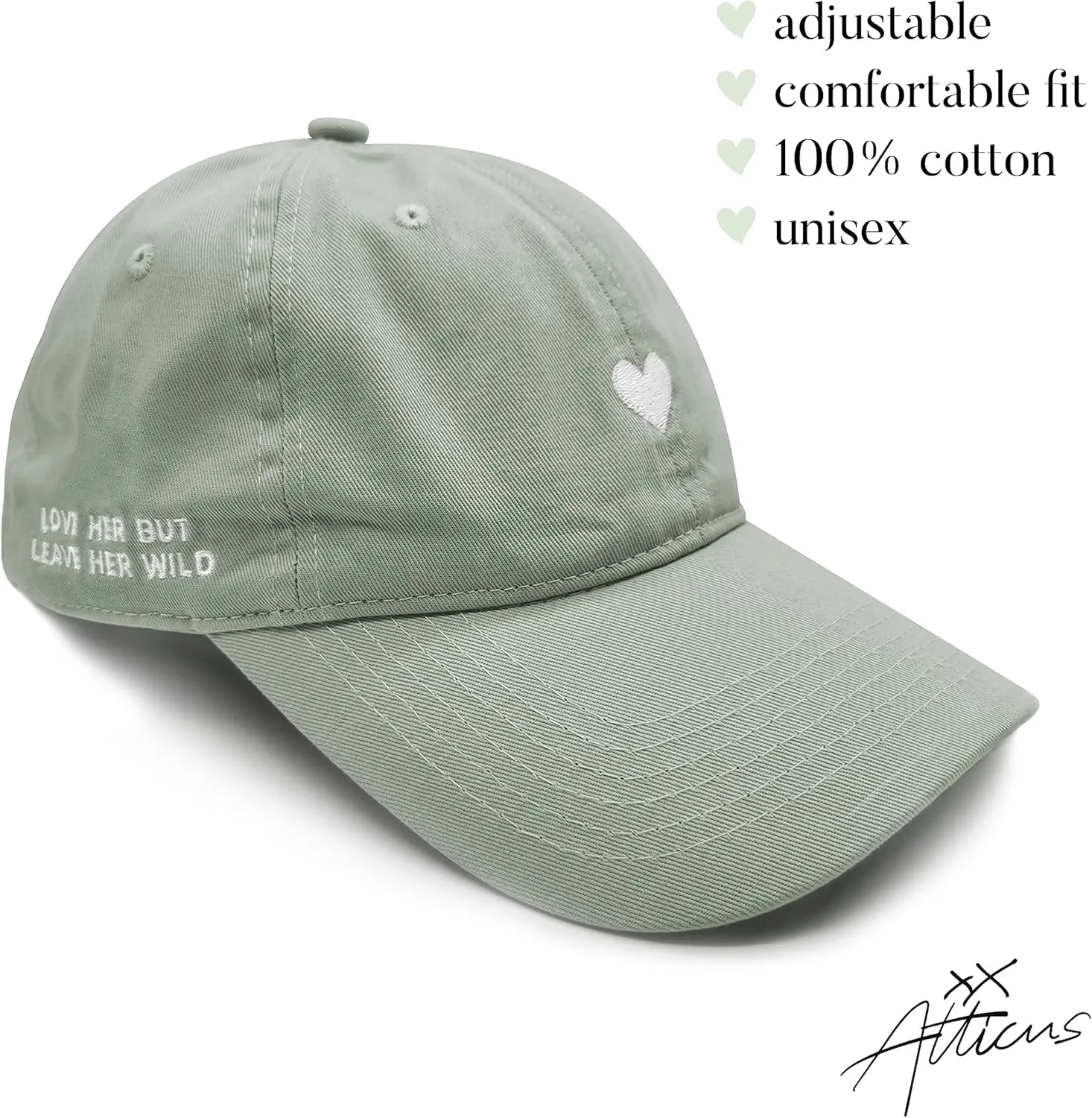 Atticus Poetry Hat, Embroidered Brushed Cotton Women??s Baseball Hat Unisex Fit, Adjustable One Size