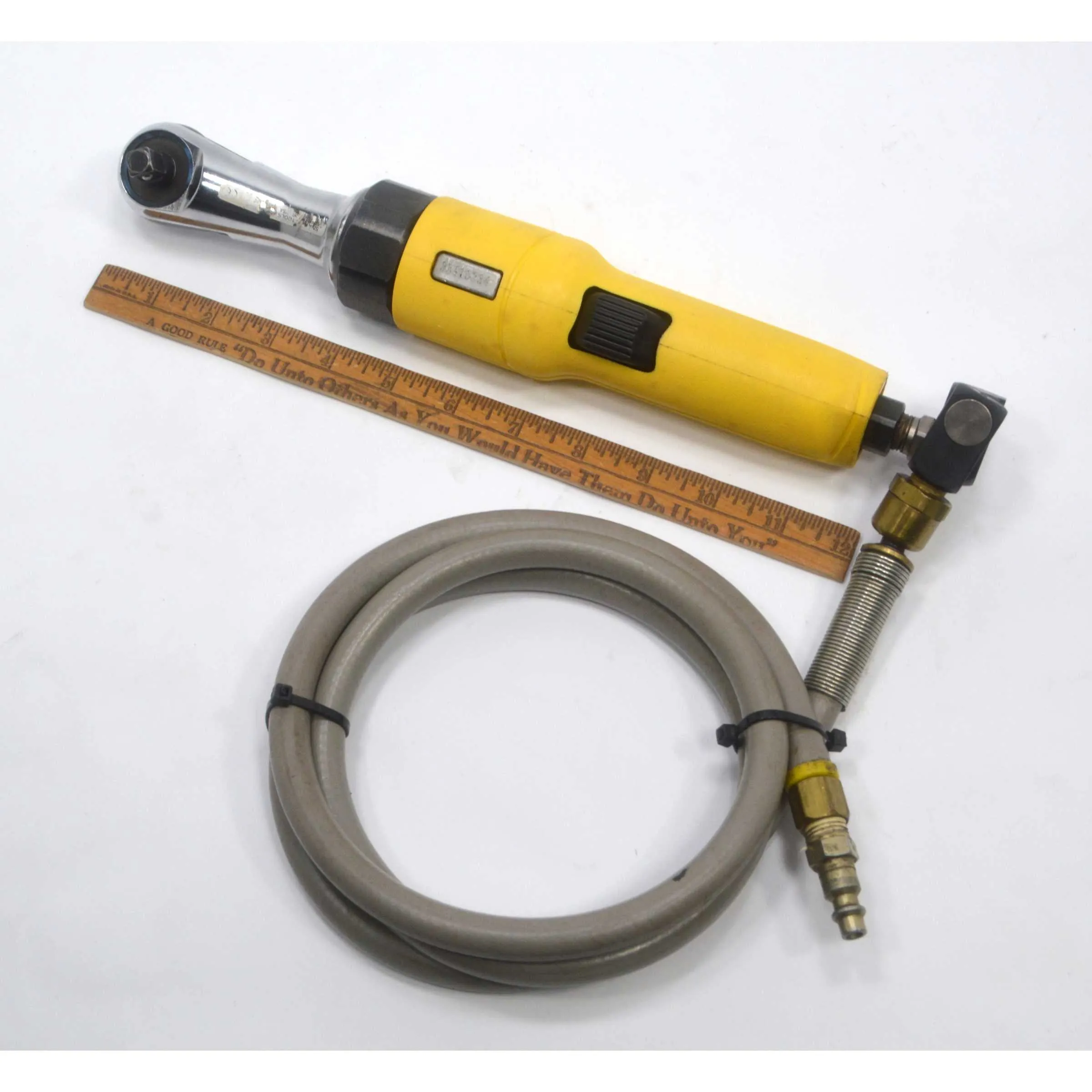 Briefly Used SNAP-ON PNEUMATIC RATCHET FAR720-Y Rare Yellow  SWIVEL ADAPTER AS60