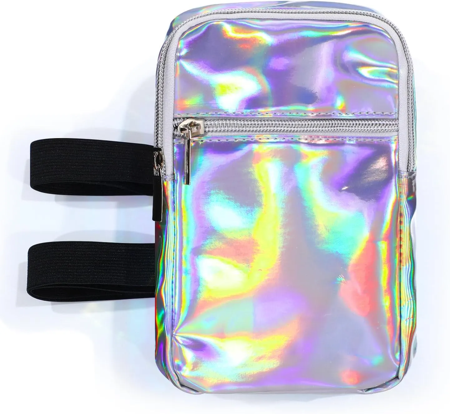 Carnival Leg Bag Holographic Thigh Bag with Adjustable Strap Leg Pouch Harness Women Summer Travel Hiking Pack(Silver,Leg Bag)