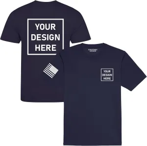 Dry Wicking Custom Shirts for Men, Personalized Shirts, UV Moisture Wicking T-Shirt, Small Business Work Shirts Black