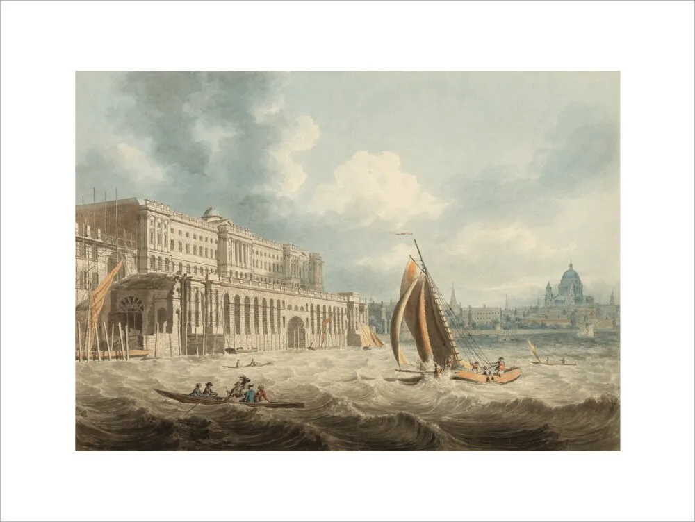 Edward Dayes, Somerset House from the Thames