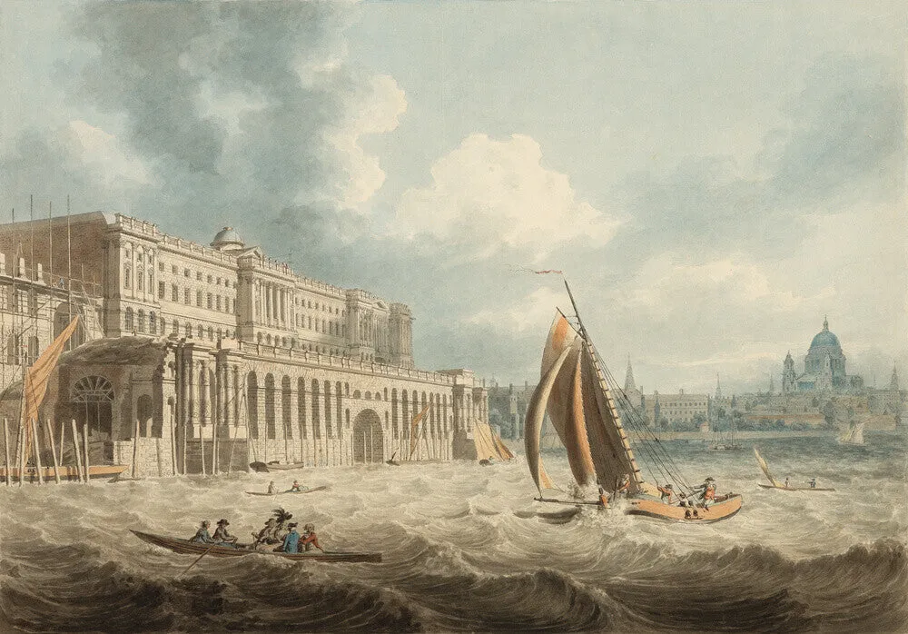 Edward Dayes, Somerset House from the Thames