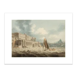 Edward Dayes, Somerset House from the Thames