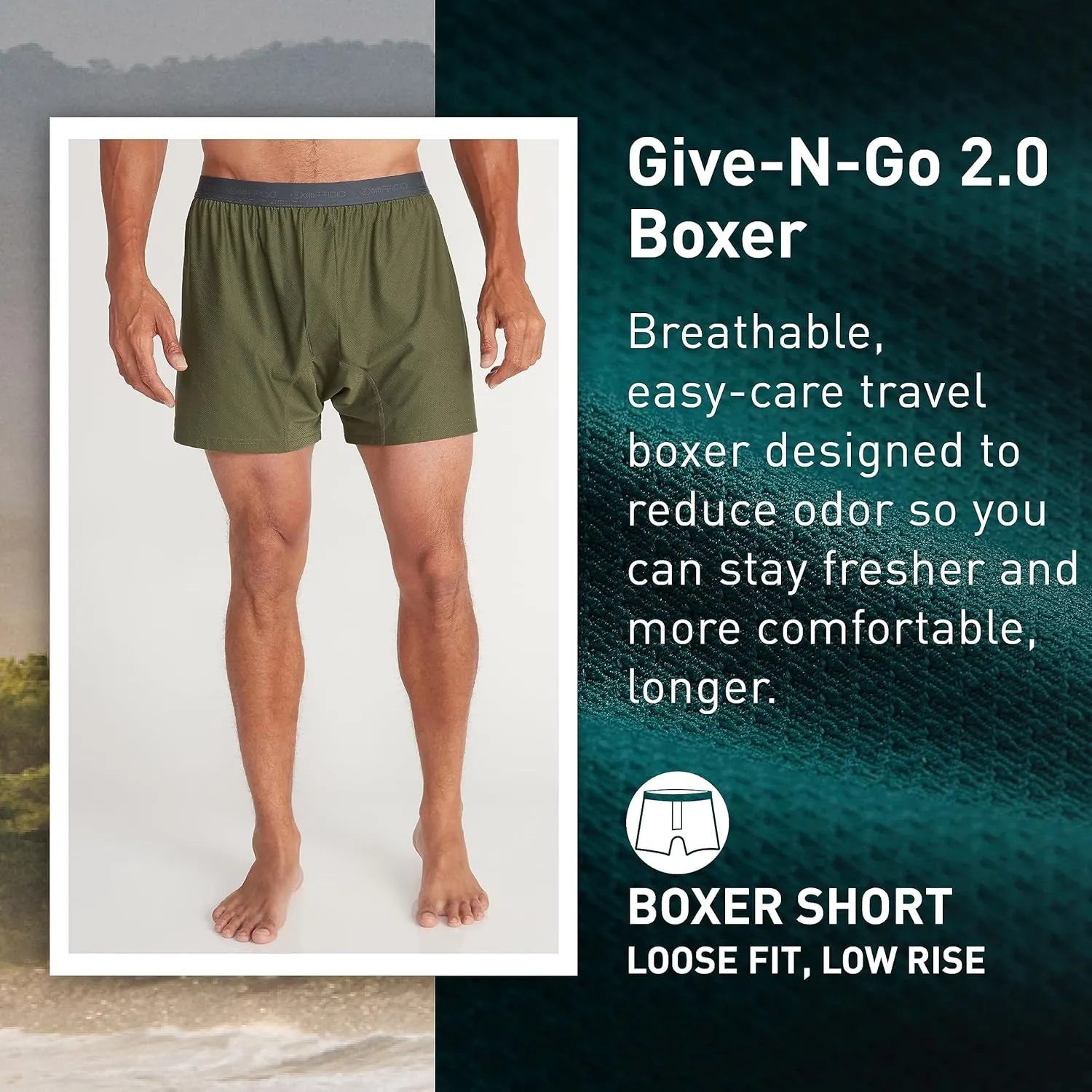 Exofficio Men's Give-N-Go 2.0 Boxer 2 Pack