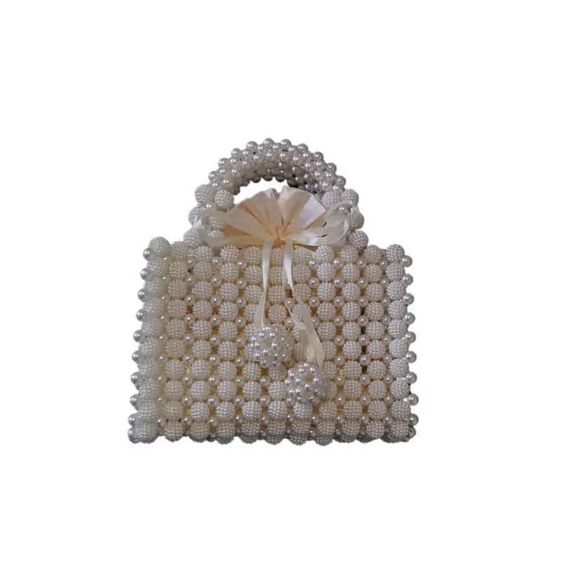 French Flair: Hand-Woven Bayberry Ball Bag with Beads - A Chic Dinner Handbag for the Fashionista!