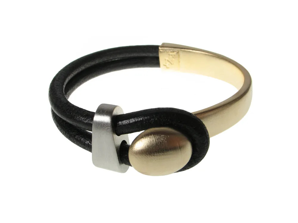 Men's Leather Bracelet | Lasso Knob & Slide