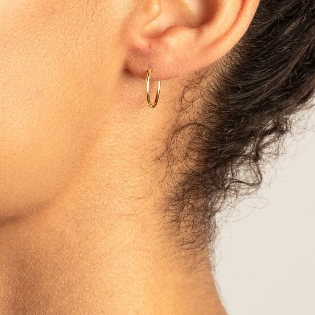 Polished Sleeper Earrings in 10k Gold