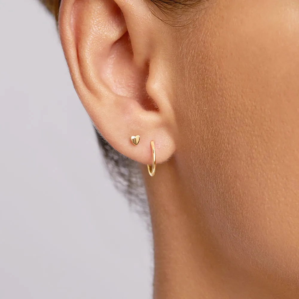 Polished Sleeper Earrings in 10k Gold