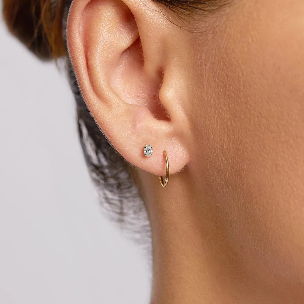 Polished Sleeper Earrings in 10k Gold