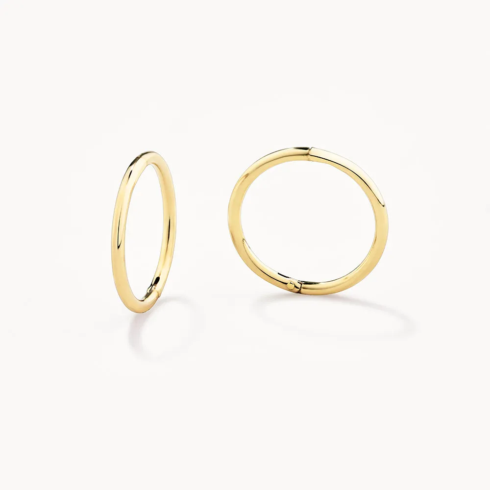 Polished Sleeper Earrings in 10k Gold