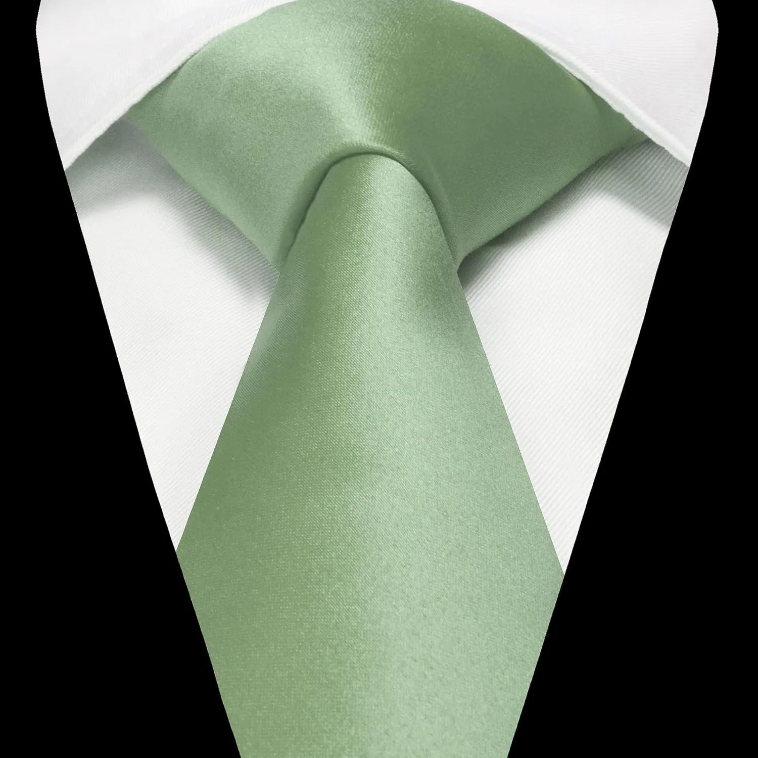 RBOCOTT Solid Color Tie and Pocket Square Set for Men