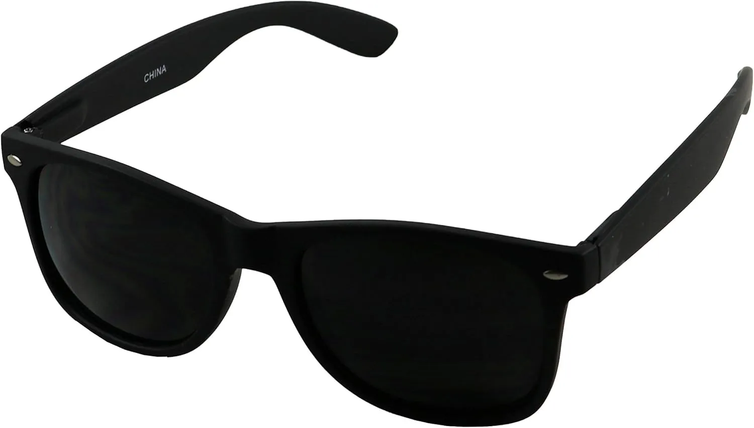 ShadyVEU Super Dark Black Lens Round Sunglasses UV Protection Spring Hinge Soft Matte Frame Fashion Shades