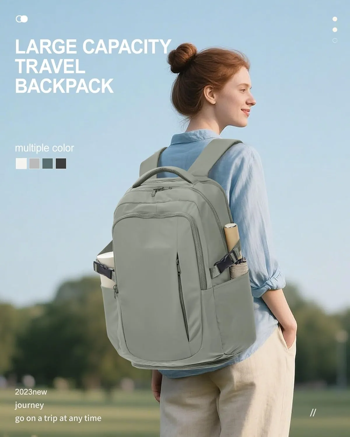 suwasp Large Travel Backpack for Women Men Airline Approved Carry On Personal Item Backpack Bag Frontier Airlines Personal Item Bag Flight Approved Luggage Backpack - Green