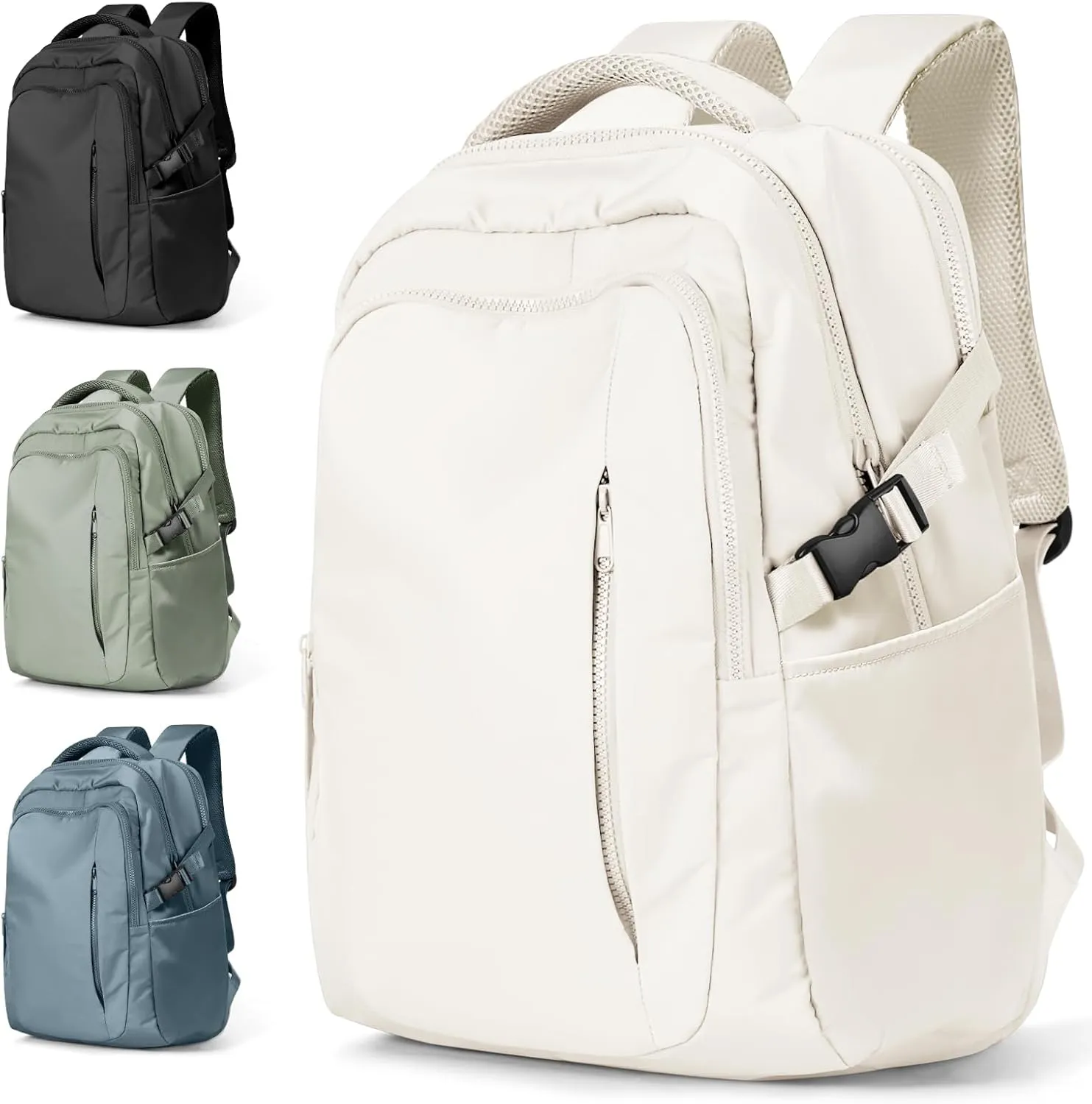 suwasp Large Travel Backpack for Women Men Airline Approved Carry On Personal Item Backpack Bag Frontier Airlines Personal Item Bag Flight Approved Luggage Backpack - White