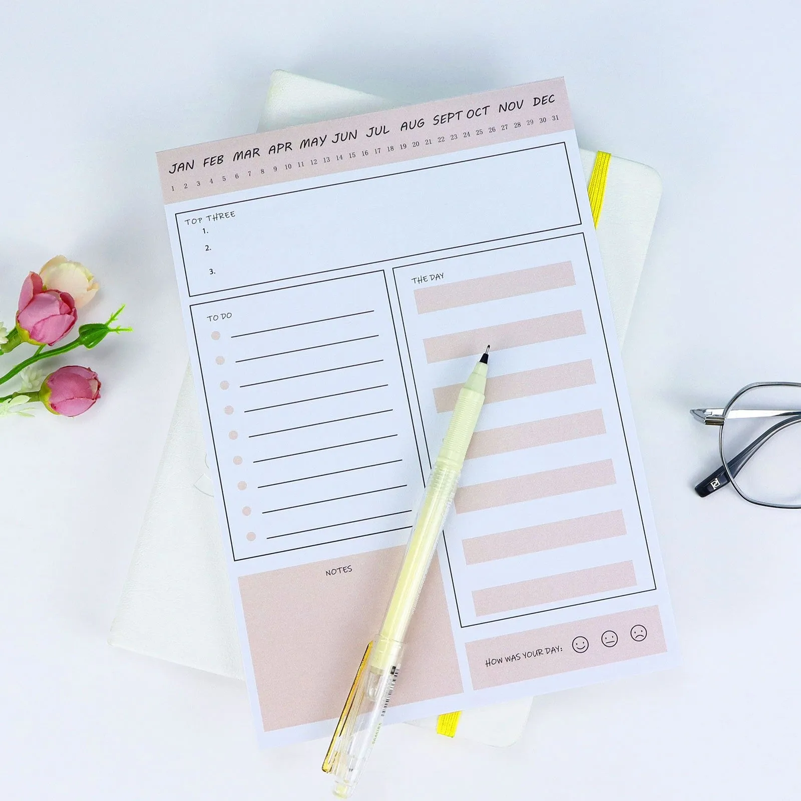 Yearly, Weekly, Daily Planner With Manager Notepad