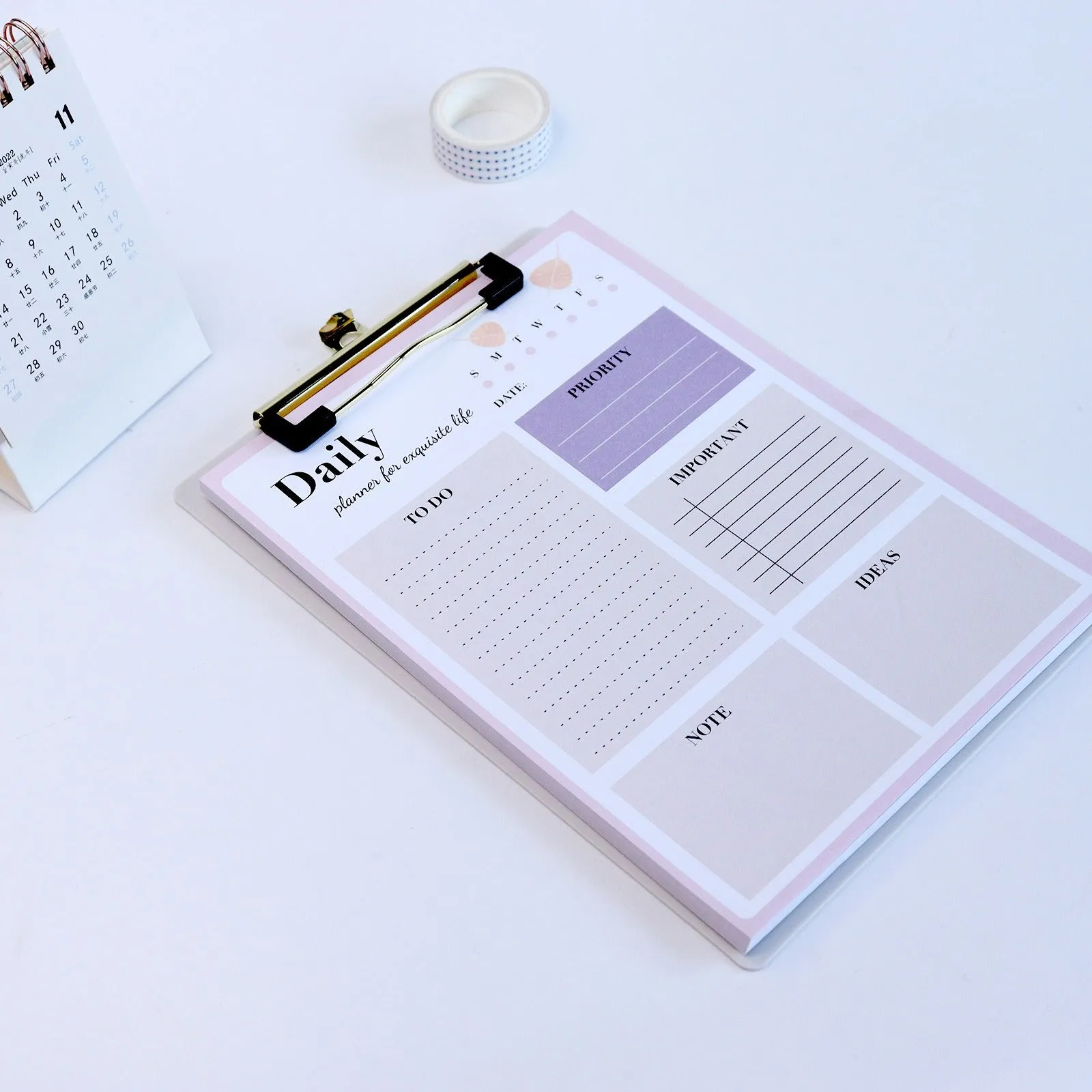 Yearly, Weekly, Daily Planner With Manager Notepad